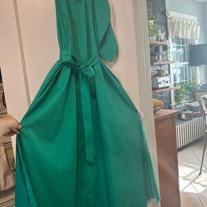 New York & Company Green Halter Maxi Sundress